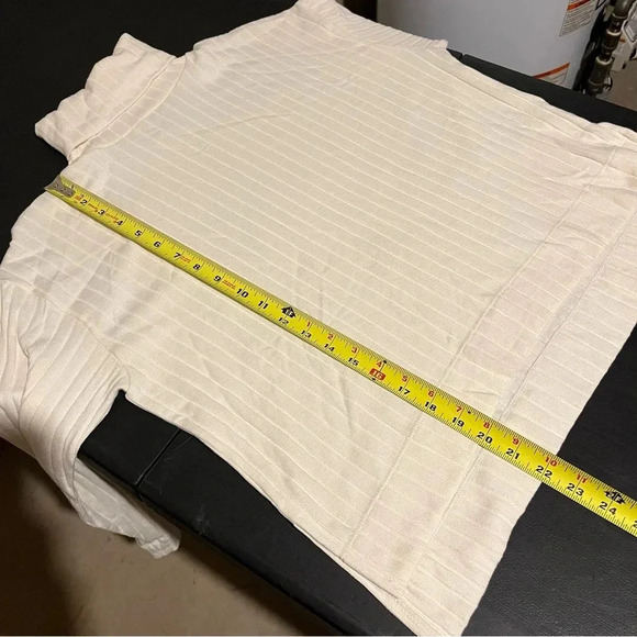 Madewell Cream Ribbed Long Sleeve Turtleneck Sweater Size Small S - Picture 9 of 9